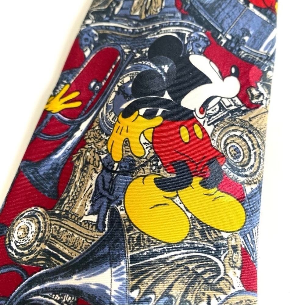 Vintage Disney Mickey Unlimited Men's Neck Tie Made In Italy Mickey Mouse - Picture 11 of 11
